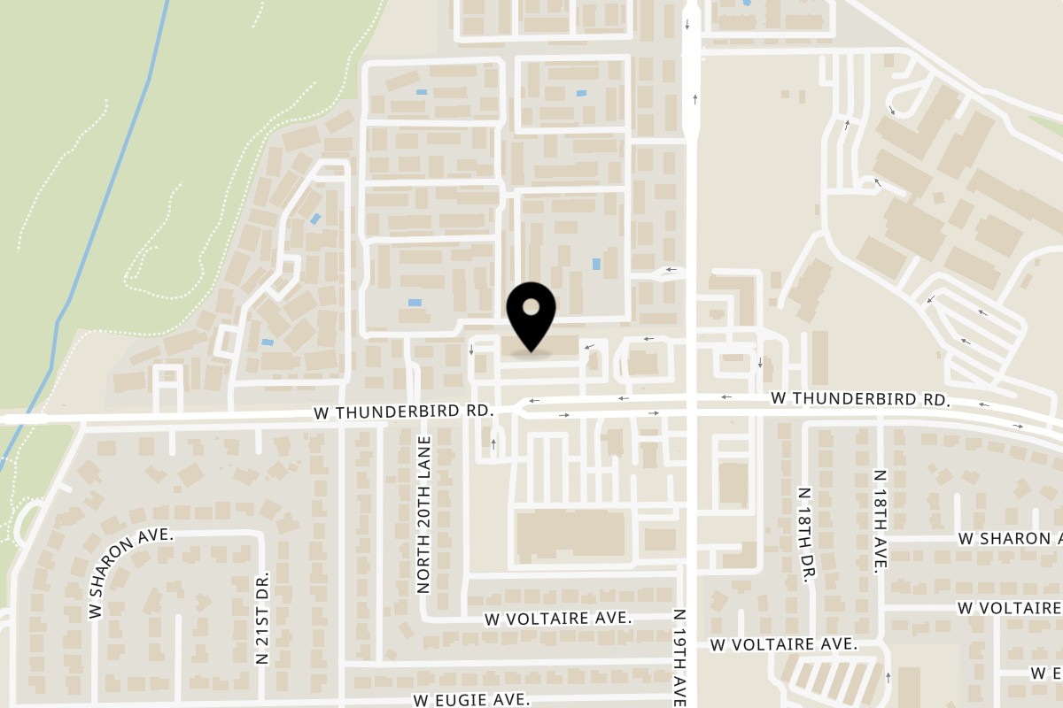 Map showing the location of Alitas Parra on 1930 W Thunderbird Rd Suite 110 in Phoenix